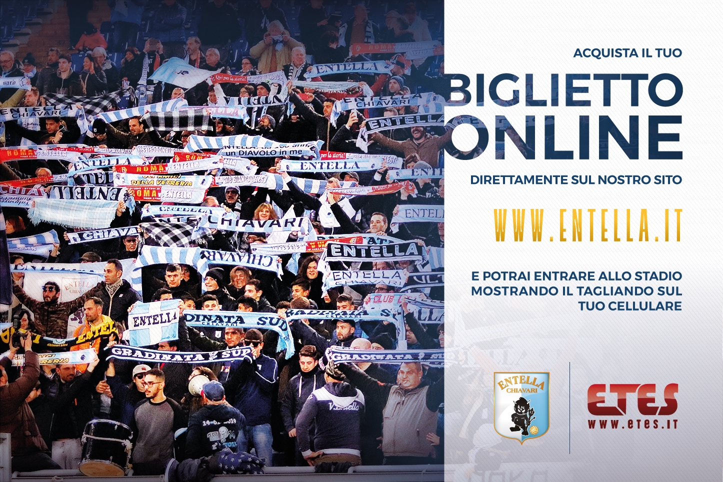 Acquista il tuo biglietto sul nostro sito ufficiale ed entra allo stadio  senza stampare più il tagliando - Virtus Entella Chiavari